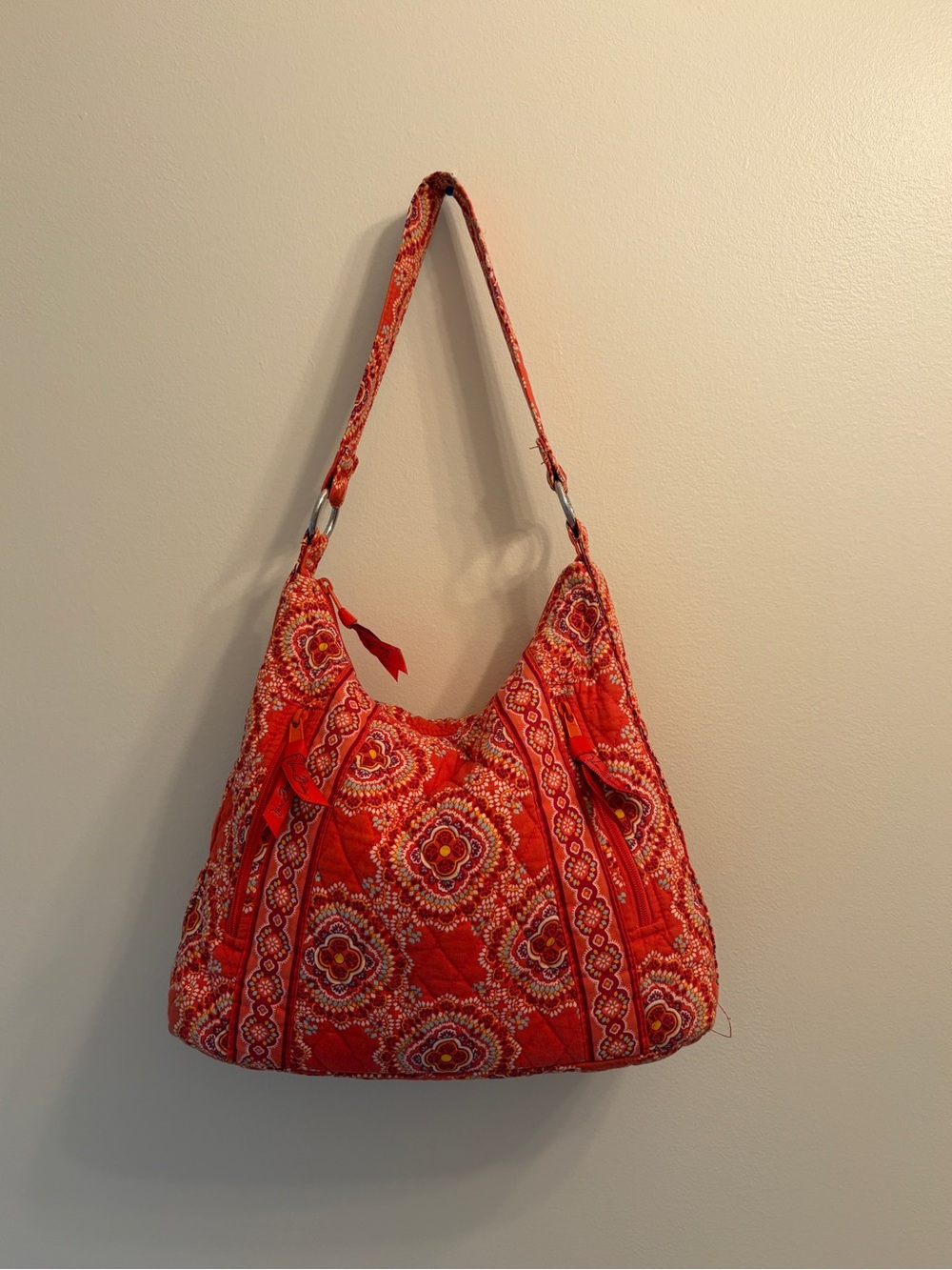 Paprika Orange Medallion Quilted Purse Shoulder Bag - Vera Bradley - Picture 2 of 12